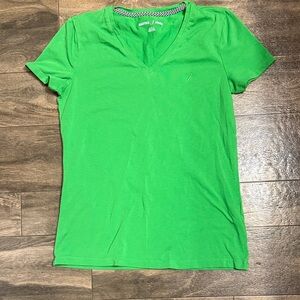 Nautica Bright Green V-Neck Tee
